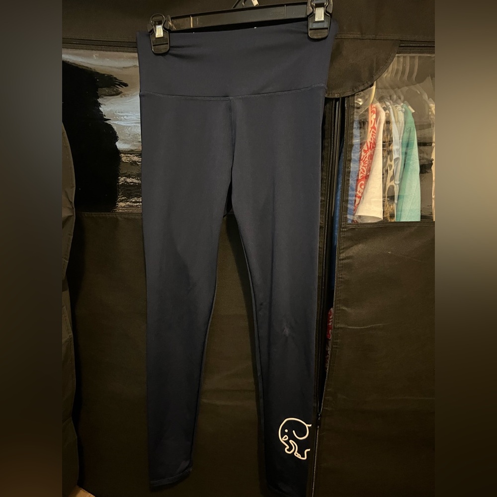 LEAVING SOON! MAKE OFFER! Ivory Ella Dark Blue Leggings with Logo